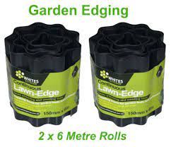 12 Metres X 150mm Black Garden Edging