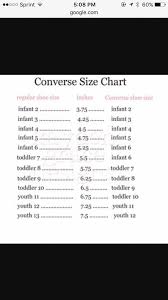 Organized Converse Size Chart For Toddlers Iron Fist Shoes