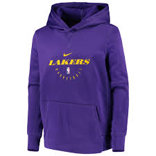 Nba los angeles lakers basketball pullover hoodie gold purple medium stitch. Nike Los Angeles Lakers Nike Youth Spotlight Performance Hoodie Purple Walmart Com Walmart Com