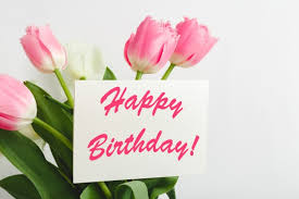 Say happy birthday with beautiful flowers. Premium Photo Happy Birthday Text On Gift Card In Flower Box Near Festive Pink And Gold Balloons Beautiful Bouquet Of Fresh Flowers Roses In Box With Greeting Card Happy Birthday