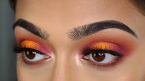 orange and pink makeup tutorial halo