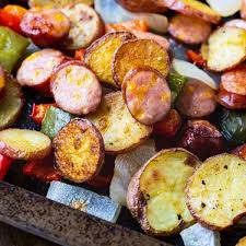 oven roasted sausage and potatoes