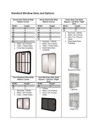 Standard Window Sizes And Options