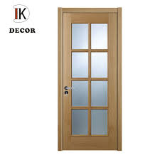 Glass Panel Design Interior Oak Door