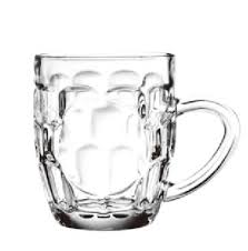 Large Dot 1000ml Glass Beer Mug