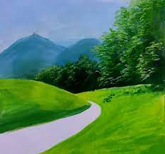 Landscape Painting By Poster Colour