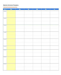 Blank Weekly Work Schedule Template Free Maker Definition Biology 2