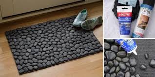 how to diy stone floor mat
