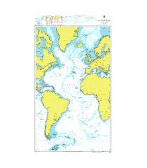 British Admiralty Nautical Chart 4015 A Planning Chart For The Atlantic Ocean