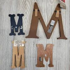 Wooden Monogram Alphabet Letters Letter