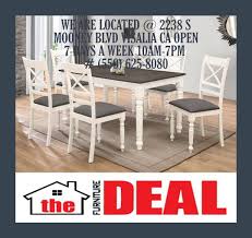 7 pc dining set table with 6 chairs