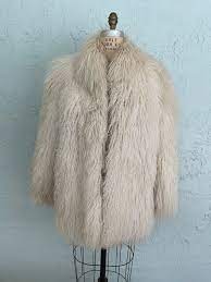 Vintage Mongolian Fur Coat Shaggy Fur