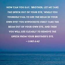 luke 6 42 how can you say brother