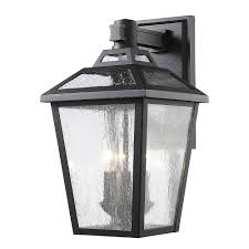Z Lite 539m Bk Bayland Outdoor Light Fixture 3 Bulb Clear Seedy