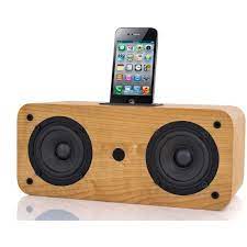 acoustic solutions speaker dock wood