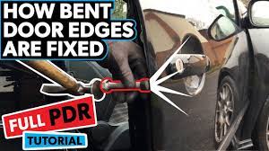 how to repair a bent door edge full