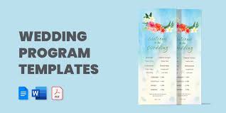 79 wedding program template word