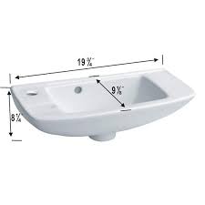 Renovators Supply West Edgewood 20 Wall Mounted Bathroom Sink White With Overflow