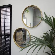Industrial Mirror Cory Gold 60cm Set