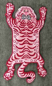 tibetan tiger pink red rug 3x5 feet