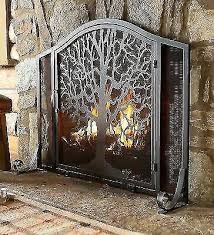 Large Tree Of Life Metal Fireplace