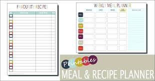 Meal Planning Templates Monthly Plan Menu Template Dinner Printable