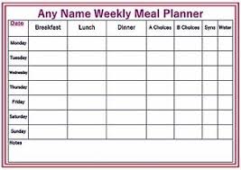 Details About Personalised A4 Weekly Reusable Diet Weight Loss Chart Planner Slimming World