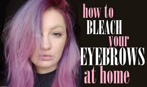 lighten your eyebrows with bleach
