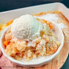 peach cobbler with white cake mix