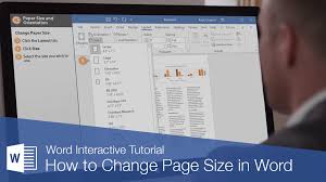 how to change page size in word