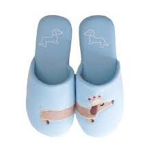 Us 7 99 20 Off Millffy Womens Unicorn Slipper Fuzzy Pink And Light Blue Dog Plush Cotton Slippers Slip On Dachshund Plush Slippers In Slippers From