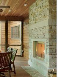 Stone Fireplace With No Hearth