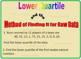lower quartile and the method of