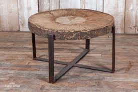 Low Coffee Table Made From Reclaimed Chakki