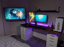 Need a sweet desk to go with your pc? Best Gaming Desk In 2021 The Ultimate Buyer S Guide Topgamingchair Game Room Design Video Game Room Design Gamer Room Diy