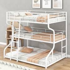 Triple Bunk Bed With Ladder Qhs091aak