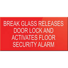 Break Glass Releases Door Lock And