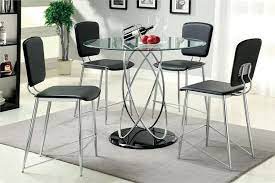 Round Glass Counter Height Table High