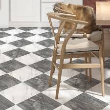 simulated thick marble tile floor
