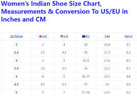 indian shoe size charts conversion