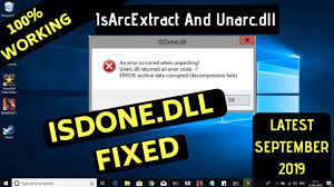 isdone dll and unarc dll error fixed