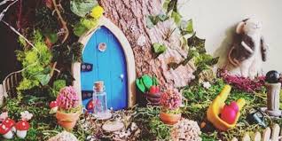 tiny fairy houses and doorways spotted