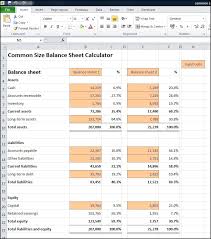 common size balance sheet calculator