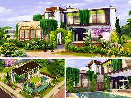 into green contemporary suburban house