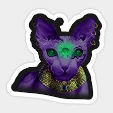 egyptian sphynx sphynx cat sticker