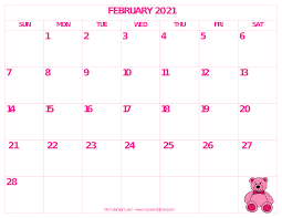 Free printable february 2021 calendar. February 2021 Calendar My Calendar Land