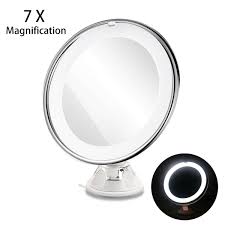 Details About 7x Magnifying Lighted Makeup Mirror Daylight Led Vanity Bathroom Travel Compact