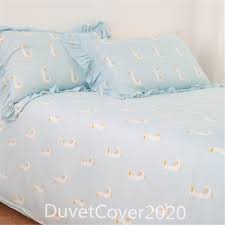 Pink Blue Double Baby Yarn Duvet Cover