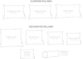 Pillows Sizes Pillow Size Chart Bed Hamdani
