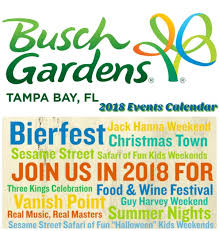 busch gardens ta bay 2018 events